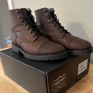 Thursday Boot Company’s Captain StormKing  Brown Lace-Up Boots